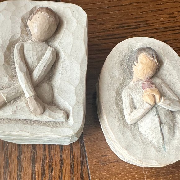 Willow Tree Trinket Boxes - Serenity and Loving Angel - Picture 1 of 4